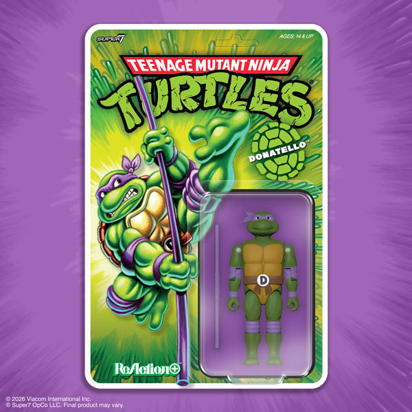 Super 7 Re Action + / TMNT Teenage Mutant Ninja Turtles: Donatello รูปภาพ 1