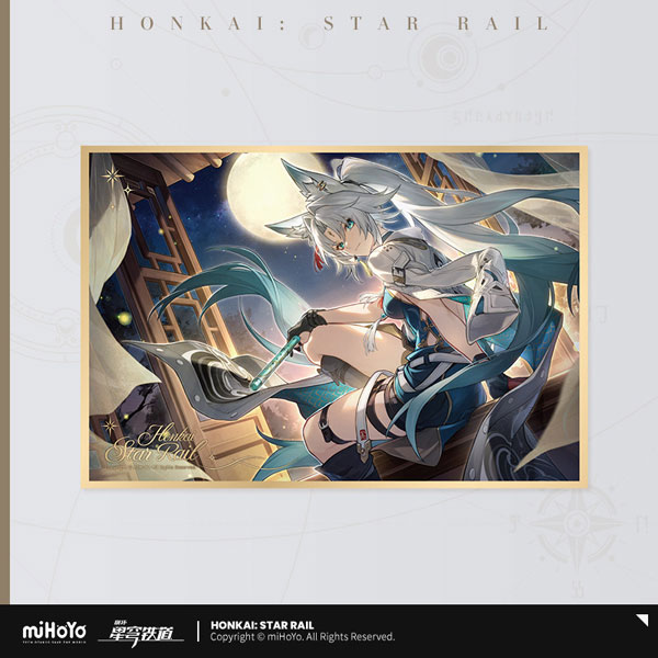 miHoYo Honkai: Star Rail Seikai Keiga Series PET Shikishi Anata no Tabiji ga Koyoi no Tsuki no youni Enman de Arimasuyouni hình ảnh 1