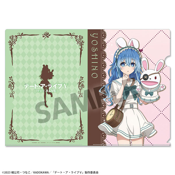 Date A Live V New Illustration Clear File Yoshino Alice in Wonderland ver.