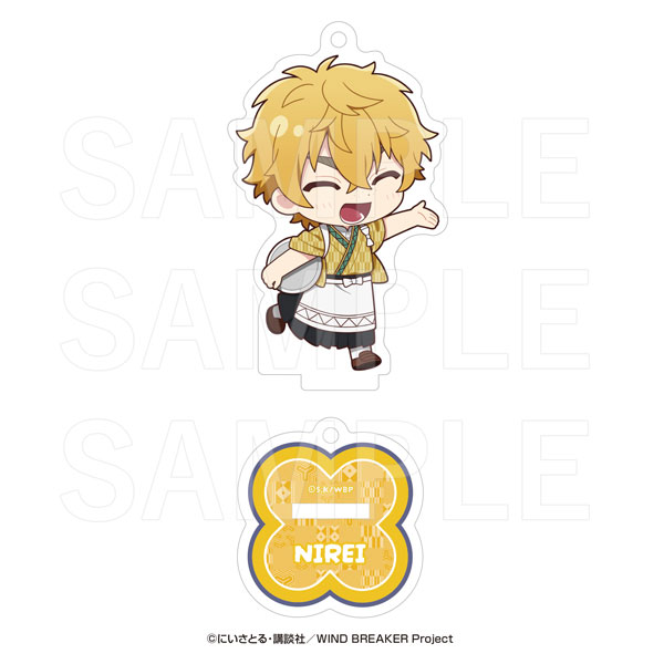 Ilustrasi acrylic stand keychain Nijitaun dengan desain chibi