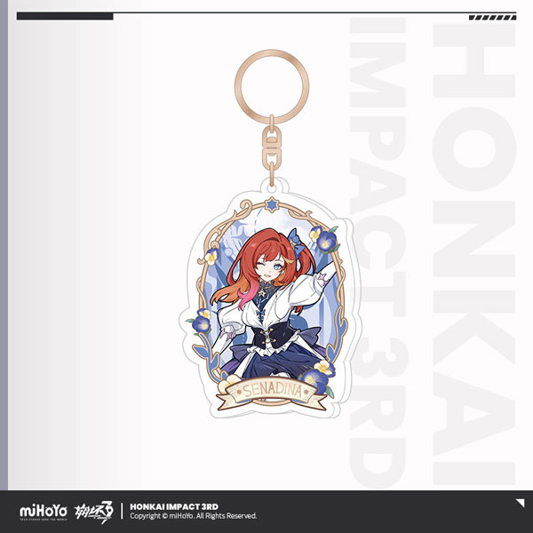 miHoYo Honkai Impact 3rd Ye Zhan Fang Hua Series Window Style Acrylic Strap Senadina รูปภาพ 1