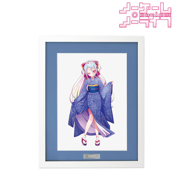 (s)ﾉｰｹﾞｰﾑ･ﾉｰﾗｲﾌ 描き下ろし 白 和装ver. A4ｷｬﾗﾌｧｲﾝｸﾞﾗﾌ