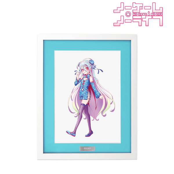 (s)ﾉｰｹﾞｰﾑ･ﾉｰﾗｲﾌ 描き下ろし 白 ﾁｬｲﾅﾄﾞﾚｽver. A4ｷｬﾗﾌｧｲﾝｸﾞﾗﾌ