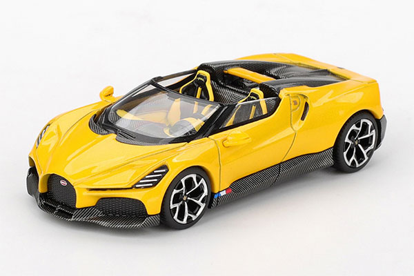 MINI GT 1/64 Bugatti W16 Mistral Yellow (Left-hand Steering) รูปภาพ 1