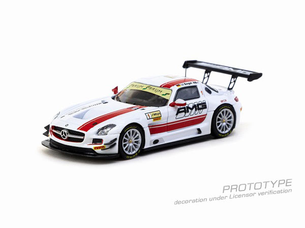 Tarmac Works 1/64 Mercedes-Benz SLS AMG GT3 Macau GT Cup - FIA GT World Cup 2015 Winner Maro Engel 이미지 1