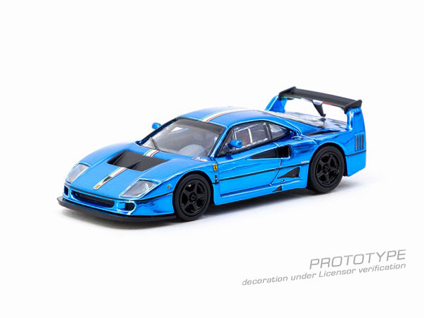 Tarmac Works 1/64 Ferrari F40 LM Chrome Blue