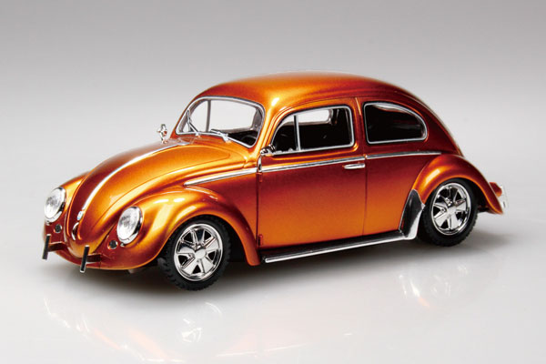 RakuPla Snap Kit No.20CU-MO Volkswagen Beetle Custom (Metallic Orange) Plastic Model