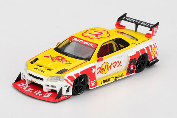 MINI GT 1/64 Nissan LB-ER34 Super Silhouette Suppai-man Okinawa (Right-hand Steering) 画像 1