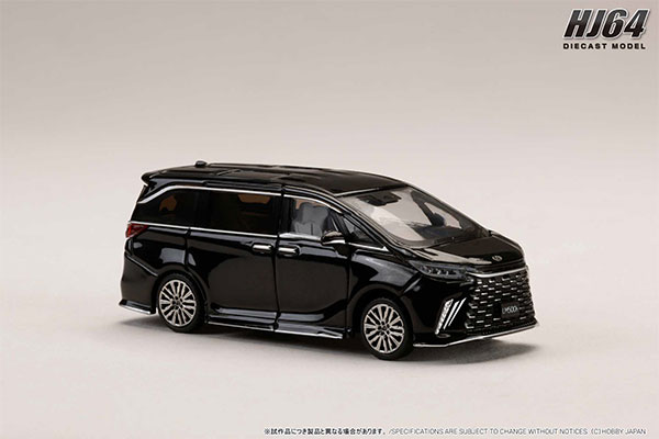 HobbyJAPAN 1/64 LEXUS LM Custom Version 4-seater 500h (RHD) Graphite Black Glass Flake / White Interior hình ảnh 1
