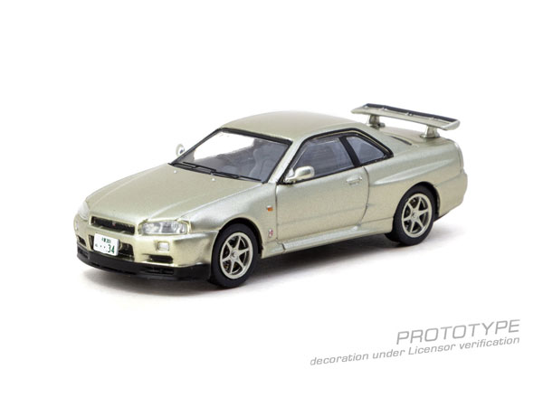 Tarmac Works 1/64 Nissan Skyline GT-R R34 Millenium Jade (Blister Pack) 이미지 1