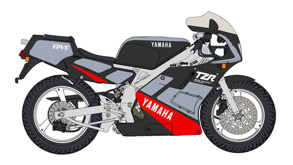 ﾔﾏﾊ TZR250(3MA)前期型(1989)"ﾌﾞｲﾏｯｸｽﾌﾞﾙｰ/ｽﾀｰｼﾙﾊﾞｰ"