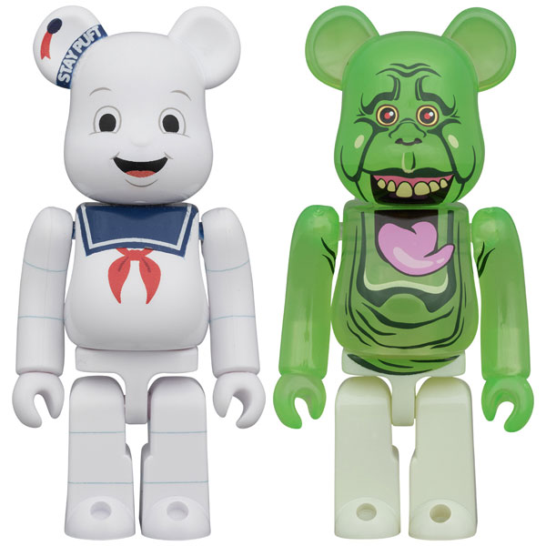 Medicom Toy BE@RBRICK 2PCS SET STAY PUFT MARSHMALLOW MAN & SLIMER รูปภาพ 1