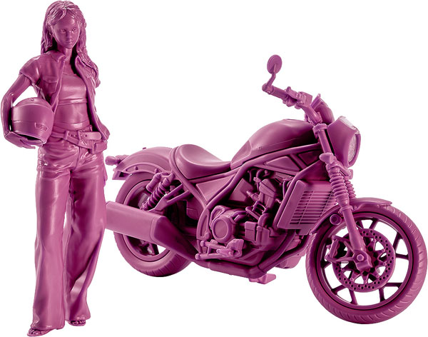 Max Factory PLAMAX MF-101 Rider's portrait Honda Rebel 1100 Wine Red 1/20 Plastic Model image 1