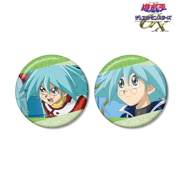 (s)遊☆戯☆王ﾃﾞｭｴﾙﾓﾝｽﾀｰｽﾞGX 丸藤翔 場面写ｸﾞﾘｯﾀｰ缶ﾊﾞｯｼﾞ2個ｾｯﾄ