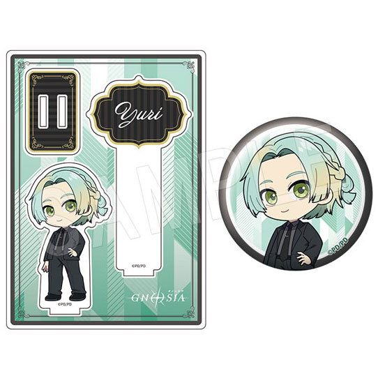 (s)ｸﾞﾉｰｼｱ ｱｸﾘﾙﾌｫﾄﾌﾟﾛｯﾌﾟｽ&ｸﾞﾘｯﾀｰ缶ﾊﾞｯｼﾞｾｯﾄ 黒ｽｰﾂVer. ﾕｰﾘ