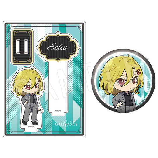 (s)ｸﾞﾉｰｼｱ ｱｸﾘﾙﾌｫﾄﾌﾟﾛｯﾌﾟｽ&ｸﾞﾘｯﾀｰ缶ﾊﾞｯｼﾞｾｯﾄ 黒ｽｰﾂVer. ｾﾂ