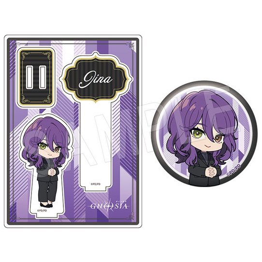 (s)ｸﾞﾉｰｼｱ ｱｸﾘﾙﾌｫﾄﾌﾟﾛｯﾌﾟｽ&ｸﾞﾘｯﾀｰ缶ﾊﾞｯｼﾞｾｯﾄ 黒ｽｰﾂVer. ｼﾞﾅ