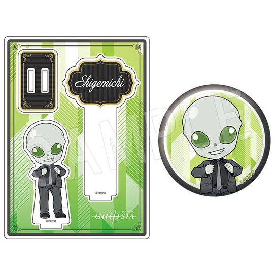 (s)ｸﾞﾉｰｼｱ ｱｸﾘﾙﾌｫﾄﾌﾟﾛｯﾌﾟｽ&ｸﾞﾘｯﾀｰ缶ﾊﾞｯｼﾞｾｯﾄ 黒ｽｰﾂVer. しげみち