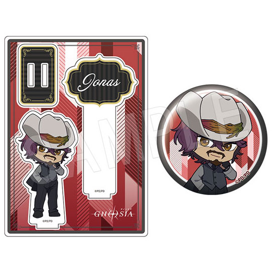 (s)ｸﾞﾉｰｼｱ ｱｸﾘﾙﾌｫﾄﾌﾟﾛｯﾌﾟｽ&ｸﾞﾘｯﾀｰ缶ﾊﾞｯｼﾞｾｯﾄ 黒ｽｰﾂVer. ｼﾞｮﾅｽ