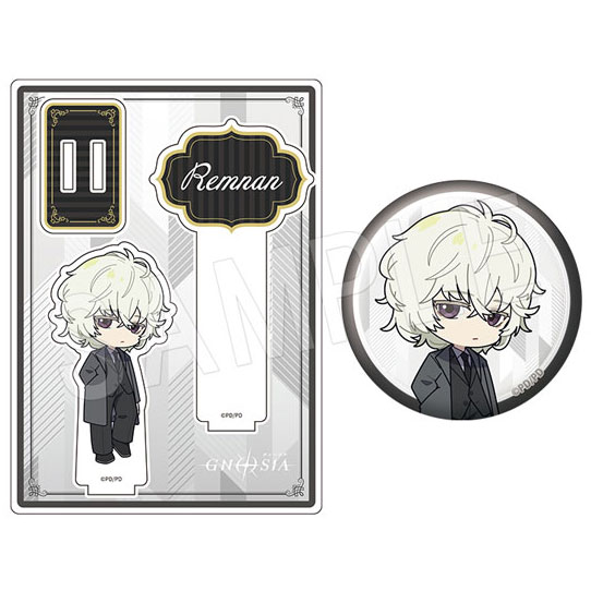 (s)ｸﾞﾉｰｼｱ ｱｸﾘﾙﾌｫﾄﾌﾟﾛｯﾌﾟｽ&ｸﾞﾘｯﾀｰ缶ﾊﾞｯｼﾞｾｯﾄ 黒ｽｰﾂVer. ﾚﾑﾅﾝ