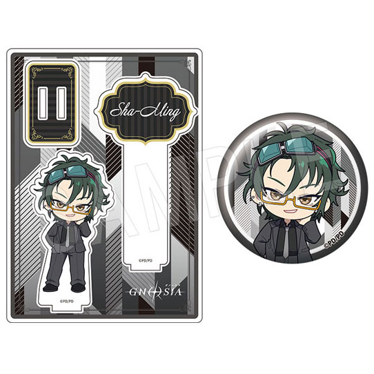 (s)ｸﾞﾉｰｼｱ ｱｸﾘﾙﾌｫﾄﾌﾟﾛｯﾌﾟｽ&ｸﾞﾘｯﾀｰ缶ﾊﾞｯｼﾞｾｯﾄ 黒ｽｰﾂVer. 沙明