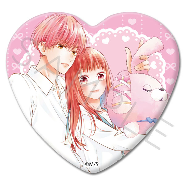 (s)ﾋﾟﾝｸとﾊﾊﾞﾈﾛ ﾊｰﾄ型缶ﾊﾞｯｼﾞ ﾃﾞｻﾞｲﾝB