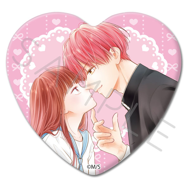 (s)ﾋﾟﾝｸとﾊﾊﾞﾈﾛ ﾊｰﾄ型缶ﾊﾞｯｼﾞ ﾃﾞｻﾞｲﾝC