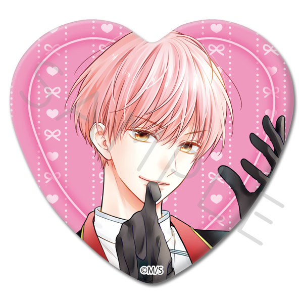 (s)ﾋﾟﾝｸとﾊﾊﾞﾈﾛ ﾊｰﾄ型缶ﾊﾞｯｼﾞ ﾃﾞｻﾞｲﾝD