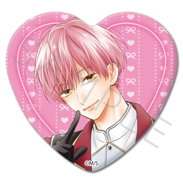 (s)ﾋﾟﾝｸとﾊﾊﾞﾈﾛ ﾊｰﾄ型缶ﾊﾞｯｼﾞ ﾃﾞｻﾞｲﾝE