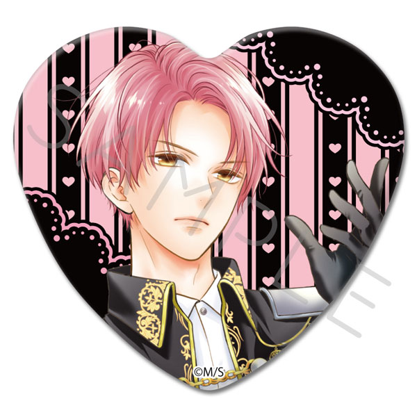 (s)ﾋﾟﾝｸとﾊﾊﾞﾈﾛ ﾊｰﾄ型缶ﾊﾞｯｼﾞ ﾃﾞｻﾞｲﾝF