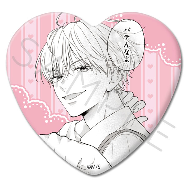 (s)ﾋﾟﾝｸとﾊﾊﾞﾈﾛ ﾊｰﾄ型缶ﾊﾞｯｼﾞ ﾃﾞｻﾞｲﾝG