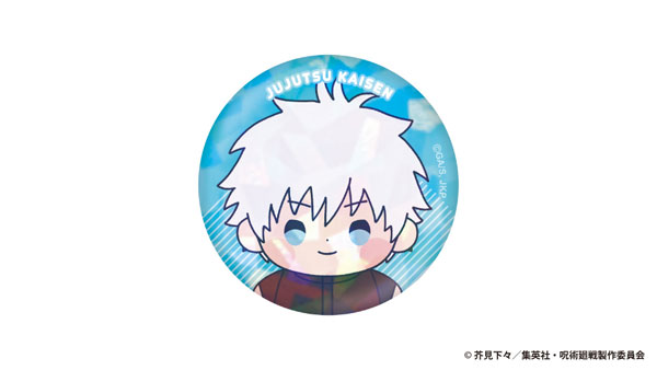 (s)ｱﾆﾒ『呪術廻戦』5周年  もっちび ﾎﾛｸﾞﾗﾑﾑ缶ﾊﾞｯｼﾞ 五条 悟