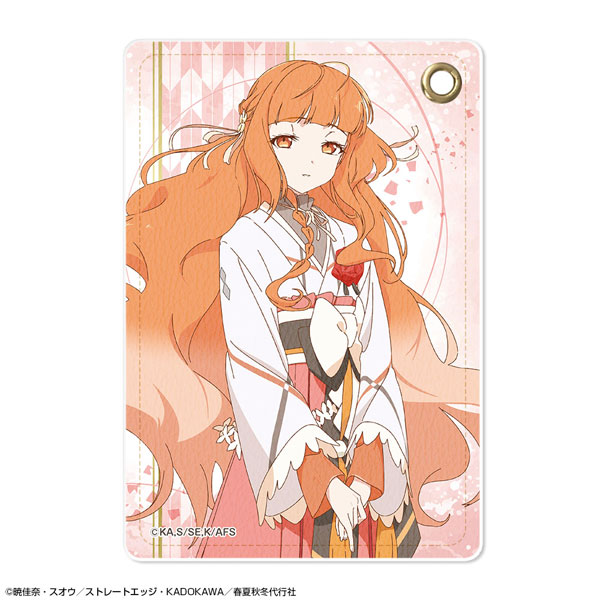 License Agent TV Anime "Agents of the Four Seasons Dance of Spring" Leather Pass Case Design 01 (Hinagiku Kayou) รูปภาพ 1