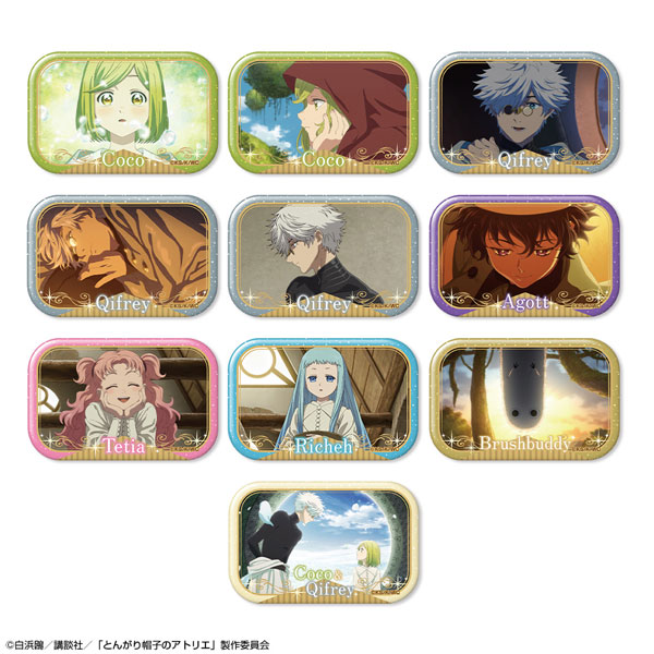 License Agent TV Anime "Witch Hat Atelier" Trading Rectangular Tin Badge 10Pack BOX รูปภาพ 1