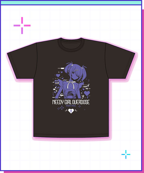 WHY SO SERIOUS? NEEDY STREAMER OVERLOAD T-shirt Ame-chan (Violet & White)