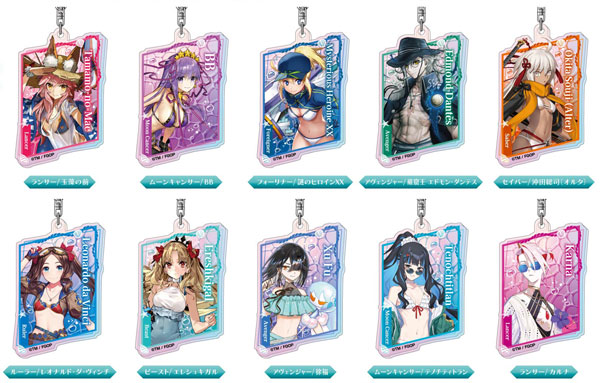 Bandai Aurora Acrylic Keychain Fate/Grand Order D BOX 10Pack BOX
