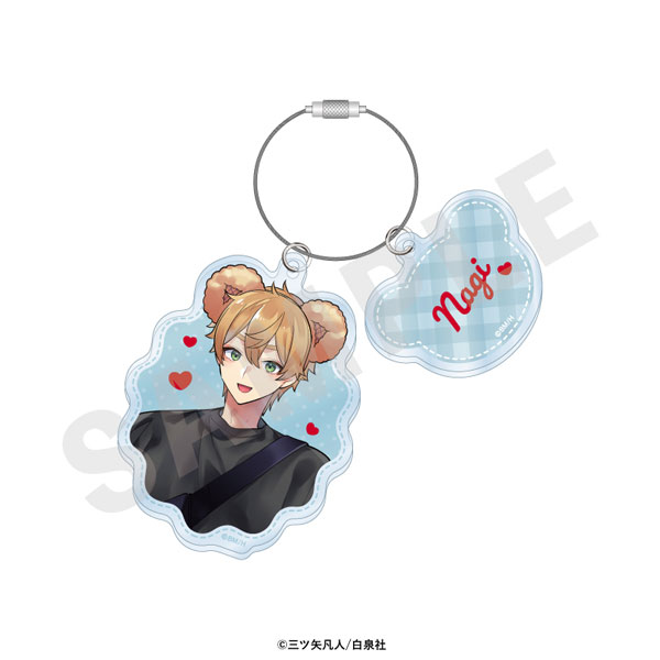 coly "Inkya na Boku ga Futago ni Aisareru Wake" Wire Acrylic Keychain (Nagi)