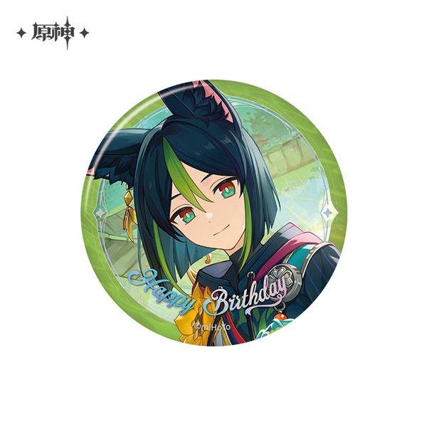 miHoYo Genshin Impact "Destined Day" Chara Tin Badge Tighnari (2025) hình ảnh 1