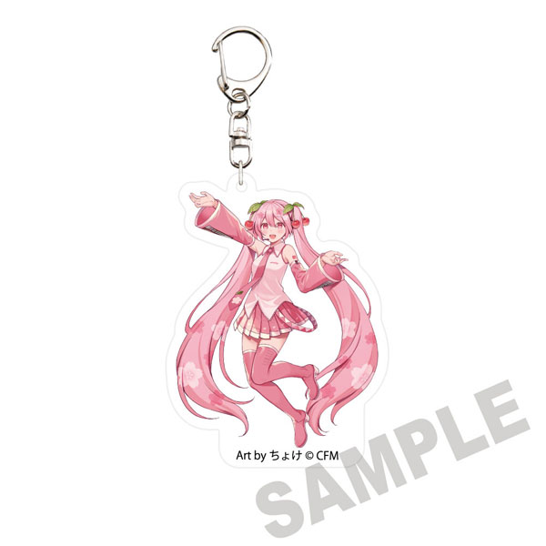 KADOKAWA Sakura Miku x Hirosaki Sakura Festival 2026 Die-cut Acrylic Keychain - Art by Choke รูปภาพ 1