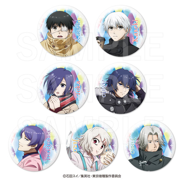 EDITH inc. TV Anime "Tokyo Ghoul" Trading Metallic Tin Badge 7Pack BOX