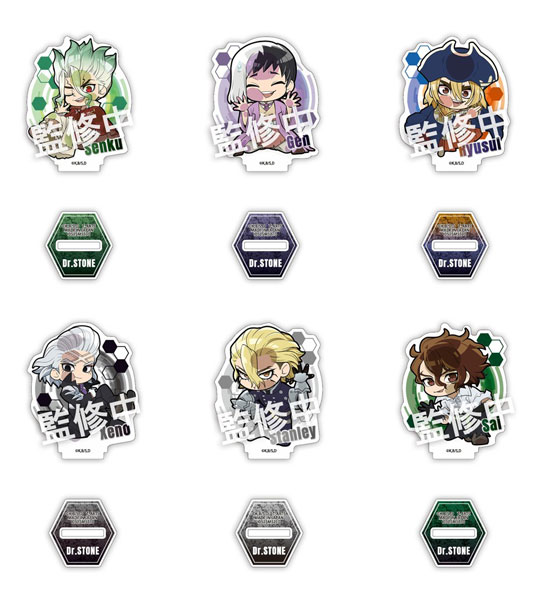 Takara Tomy A.R.T.S Pita! Deforme Dr. STONE Trading Acrylic Stand 6Pack BOX รูปภาพ 1