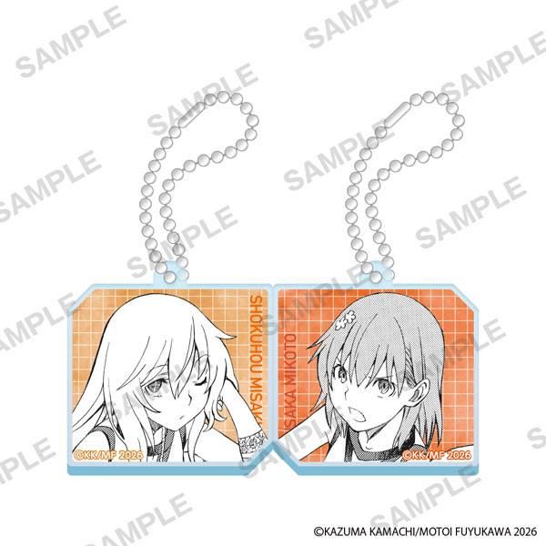 KADOKAWA A Certain Scientific Railgun Comic Series Acrylic Pair Keychains - Mikoto & Shokuho รูปภาพ 1