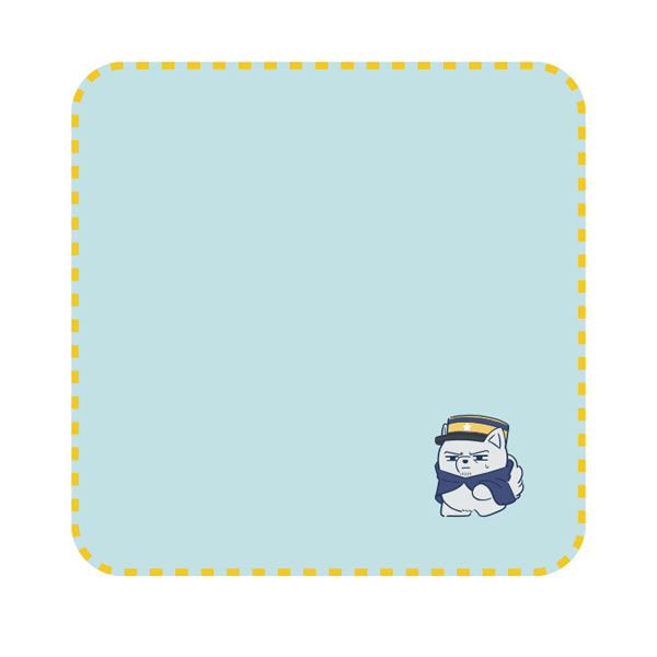 Ensky Golden Kamuy Doubutsu Phose -Harappa- Towel Handkerchief 8. Sergeant Tsukishima รูปภาพ 1