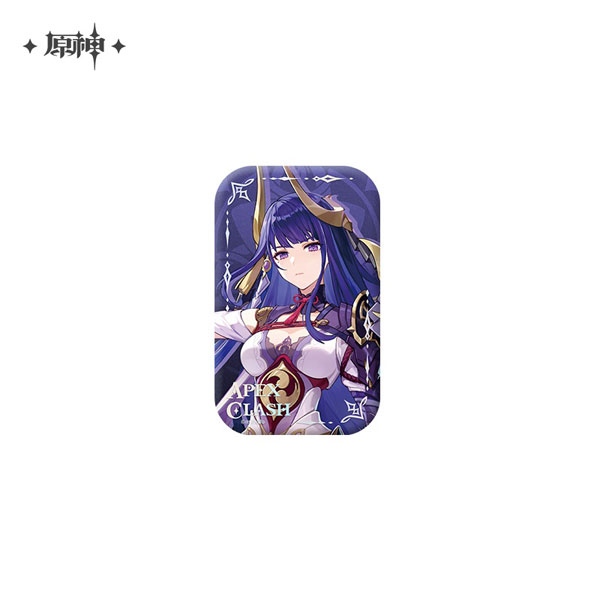 miHoYo Genshin Impact Ousen no Itadaki Series Hologram Tin Badge Magatsu Mitake Narukami no Mikoto