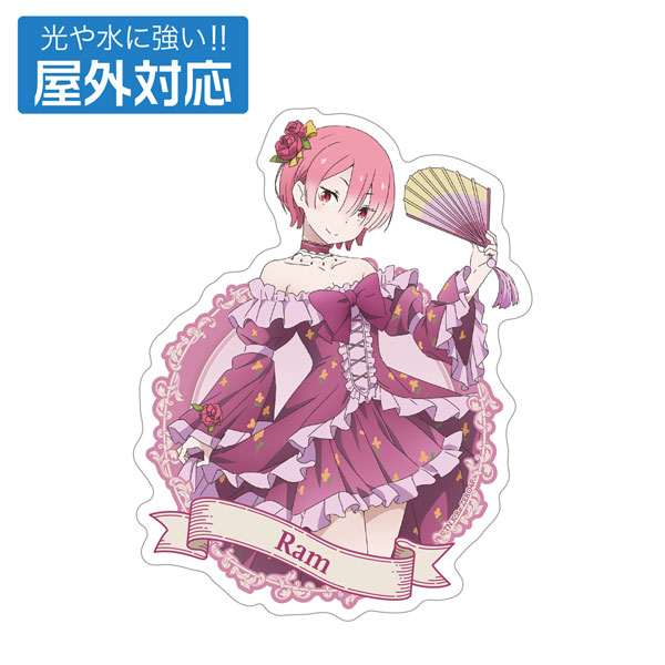 COSPA Re:ZERO -Starting Life in Another World- New Illustration Ram Outdoor Compatible Sticker Party Dress ver. รูปภาพ 1