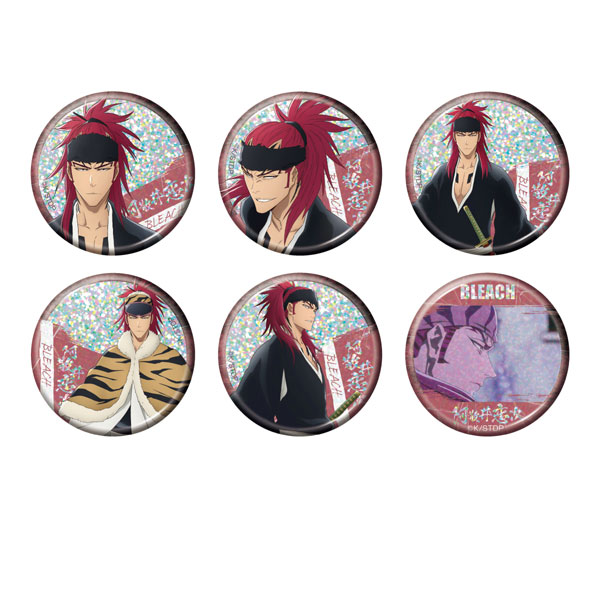 Bellfine TV Anime "Bleach: Thousand-Year Blood War" Trading Hologram Tin Badge Renji Abarai 6Pack BOX รูปภาพ 1