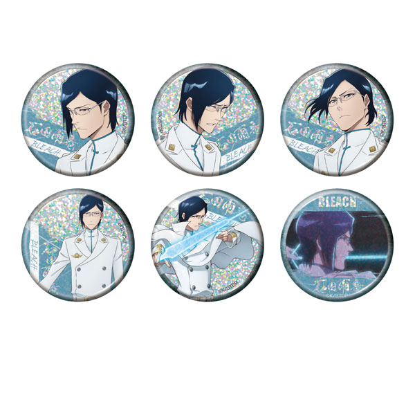 Bellfine TV Anime "Bleach: Thousand-Year Blood War" Trading Hologram Tin Badge Uryu Ishida 6Pack BOX รูปภาพ 1