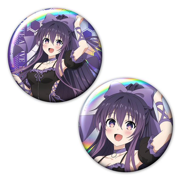Azu Maker Date A Live V Hologram Tin Badge 2pcs. Set Tohka Yatogami Gothic Punk ver. [New Illustration]
