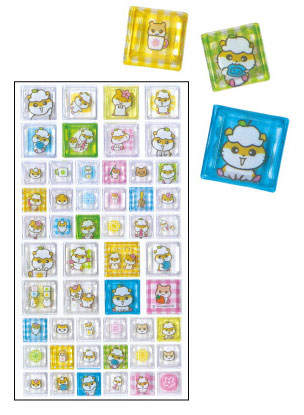 TCP Coro Coro Kuririn Shiny Cube Sticker Colorful รูปภาพ 1
