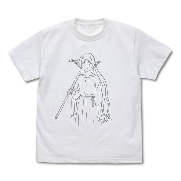 COSPA Frieren: Beyond Journey's End Frieren "Anyway, I have to work in the mines for 300 years." T-shirt /WHITE-L รูปภาพ 1